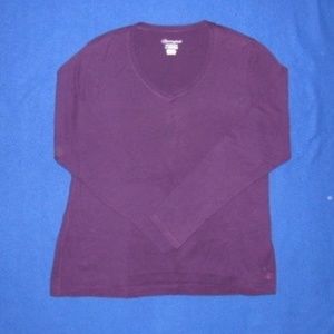 Champion Women's V-Neck Long Sleeve T-Shirt